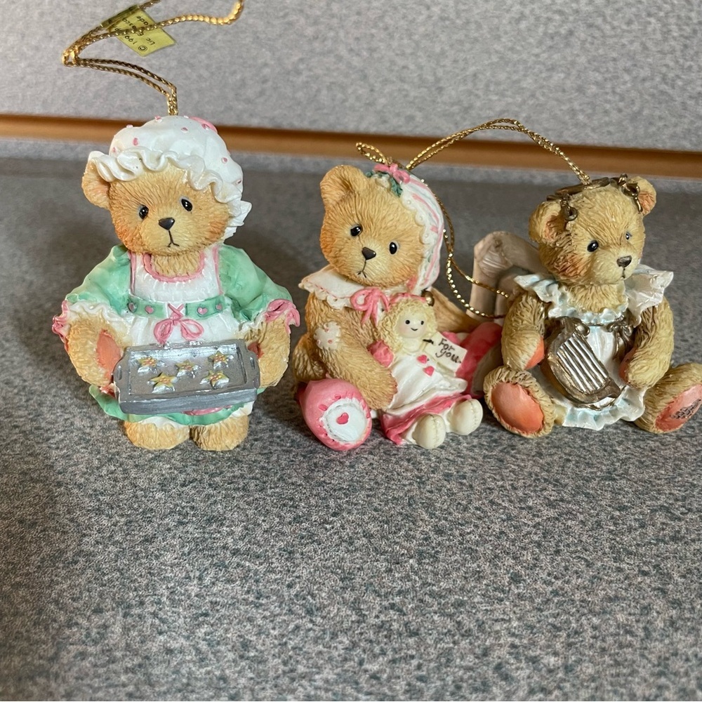 Cherished Teddies P. Hillman Lot Of 3 Ornaments 1993 1995 Enesco Corporation